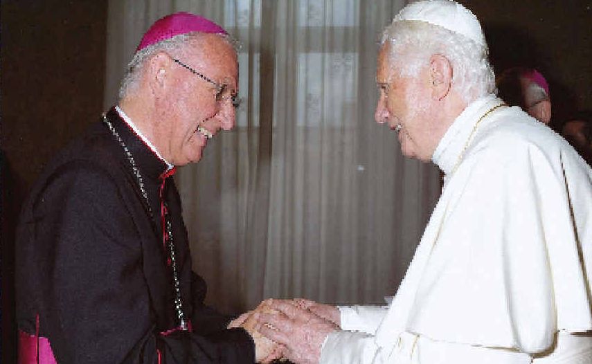 Bishop Geoffrey Jarrett meeting Pope Benedict XVI in Rome in 2010. Bishop Geoffrey Jarrett meeting Pope Benedict XVI in Rome in 2010.